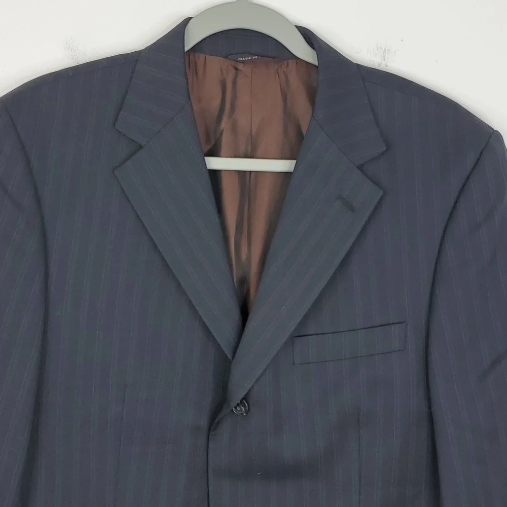 Banana Republic Modern Blazer Three Button Subtle Pinstripe Lined Mens 40R